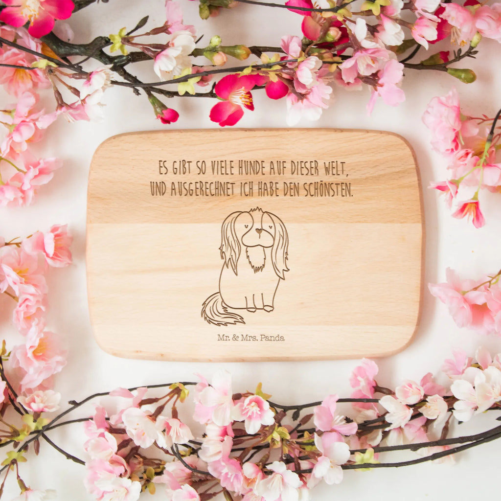 Holzbrett Hund Cavalier King Charles Spaniel Frühstücksbrett, Küchenbrett, Schneidebrett Holz, Schneidebrett, Holzbrett, Frühstücksbrettchen, Hund, Hundemotiv, Haustier, Hunderasse, Tierliebhaber, Hundebesitzer, Sprüche, Cavalier King Charles Spaniel, Cockerspaniel, schönster Hund, Spaniel, Spruch