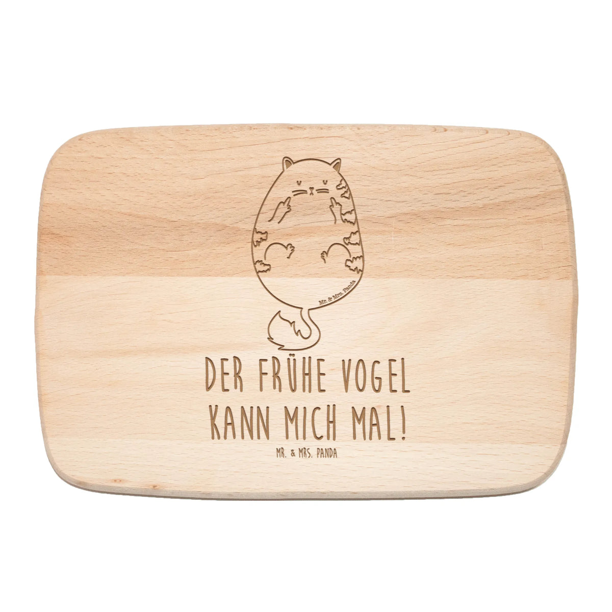 Frühstücksbrett Katze Frühaufsteher