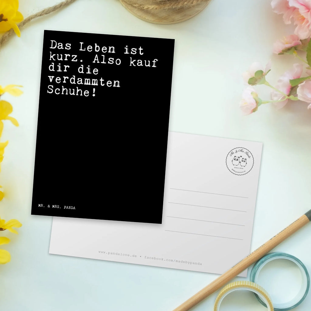 Postcard Das Leben ist kurz.... paper, card, gift, letter, invitation, invitation card, postcards, gift card, Postcard, saying, sayings, funny, wisdom, quotes, Sayings Proverbs Wisdom Quotes Funny Wisdom Words