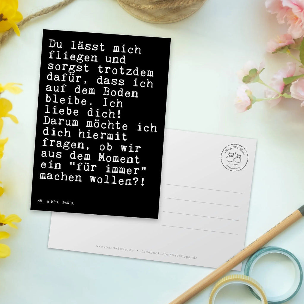Postcard Du lässt mich fliegen... paper, postcards, invitation card, letter, card, invitation, gift card, Postcard, gift, saying, sayings, funny, wisdom, quotes, Sayings Proverbs Wisdom Quotes Funny Wisdom Words