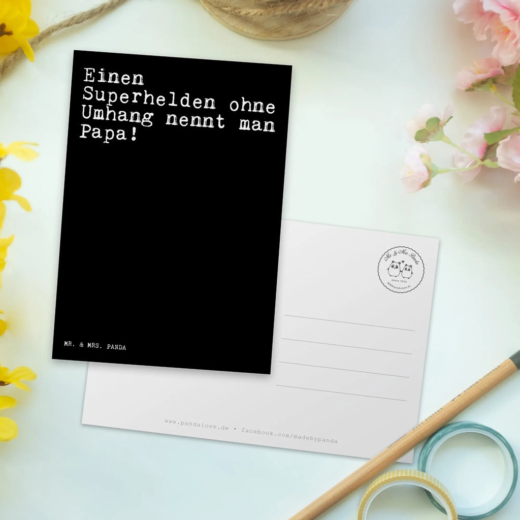 Postcard Einen Superhelden ohne Umhang... gift card, Postcard, invitation card, card, paper, gift, postcards, invitation, letter, saying, sayings, funny, wisdom, quotes, Sayings Proverbs Wisdom Quotes Funny Wisdom Words
