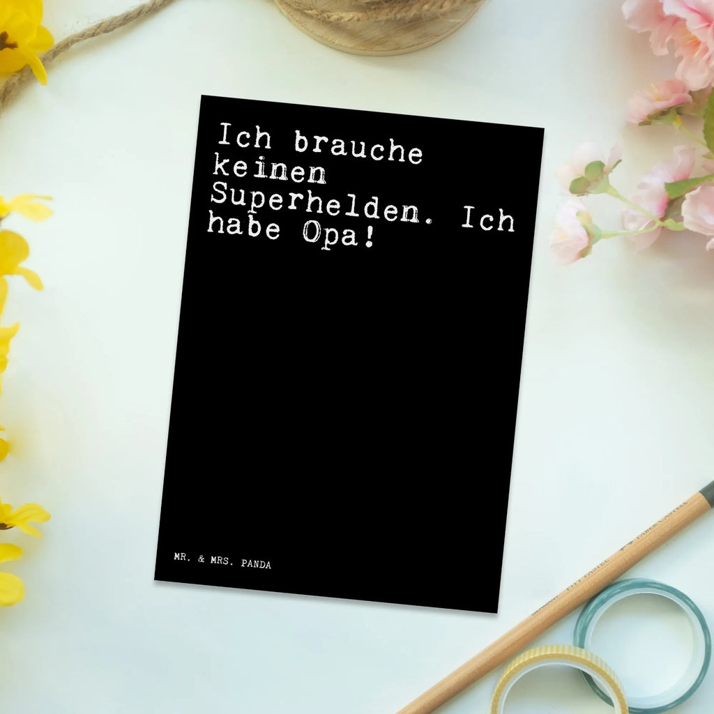 Postcard Ich brauche keinen Superhelden.... Ansichtskarten, Postkarte, Geschenkkarte, Karte, Ansichtskarte, Einladungskarte, Einladungskarten Geburtstag, Einladung Geburtstag, Grußkarte, Dankeskarte, Geburtstagskarte, Einladung, Spruch, Sprüche, lustige Sprüche, Weisheiten, Zitate, Spruch Geschenke, Spruch Sprüche Weisheiten Zitate Lustig Weisheit Worte
