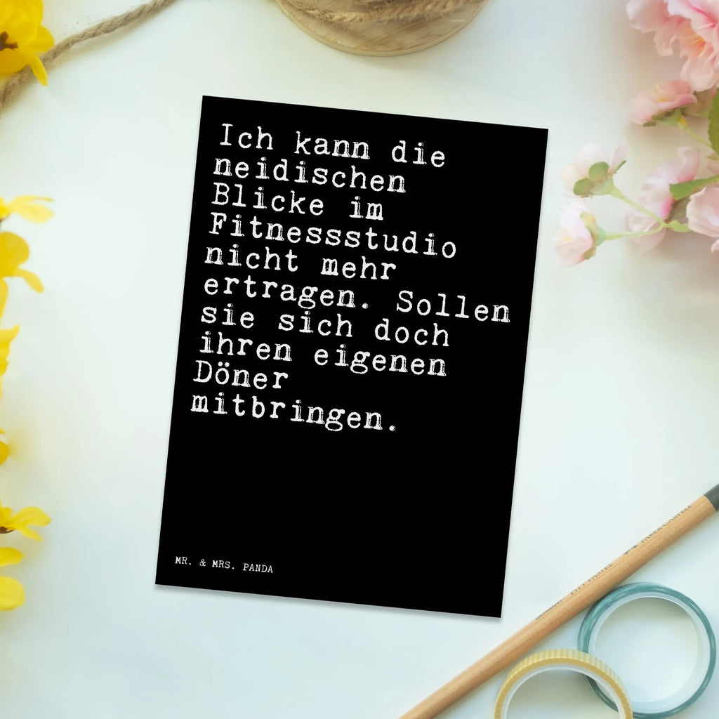 Postcard Ich kann die neidischen... postcards, card, invitation, Postcard, paper, letter, gift, invitation card, gift card, saying, sayings, funny, wisdom, quotes, Sayings Proverbs Wisdom Quotes Funny Wisdom Words