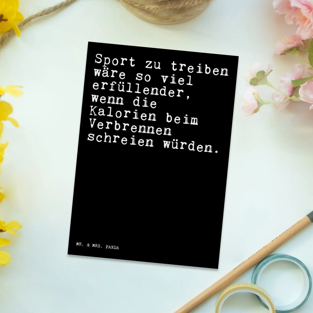 Postcard Sport zu treiben wäre... Postcard, invitation card, gift, invitation, gift card, card, paper, postcards, letter, saying, sayings, funny, wisdom, quotes, Sayings Proverbs Wisdom Quotes Funny Wisdom Words