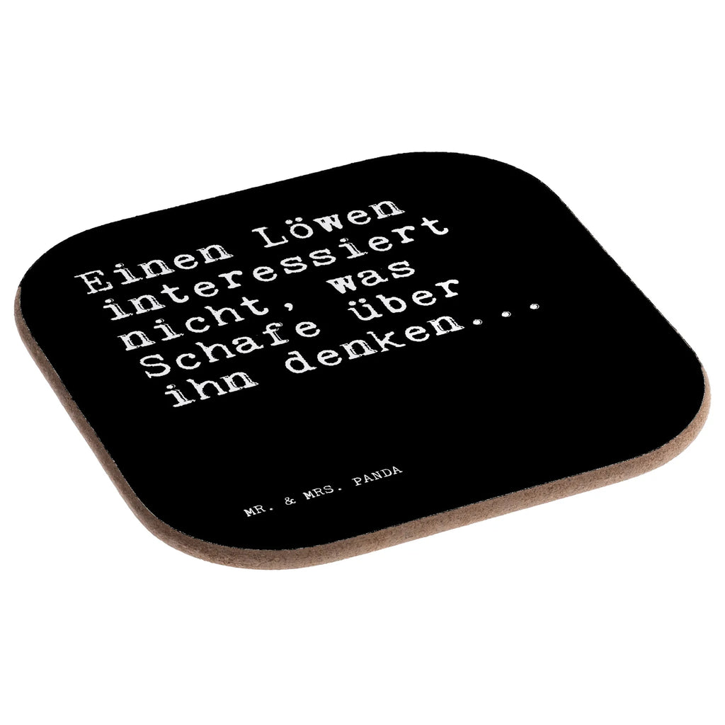 Square coaster Einen Löwen interessiert nicht,... gifts, glass coasters, Coasters, presents, gift, party, breakfast, saying, sayings, funny, wisdom, quotes, Sayings Proverbs Wisdom Quotes Funny Wisdom Words