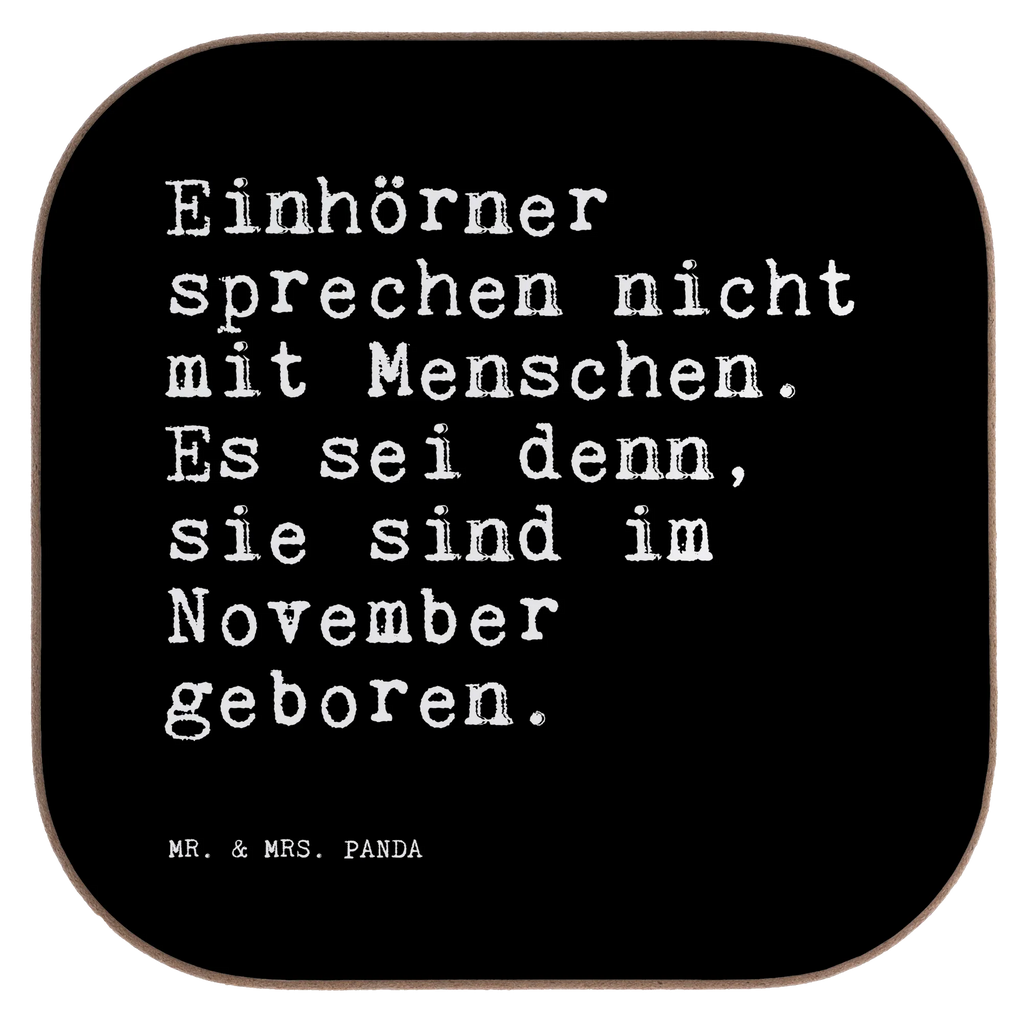 Podkładka Einhörner sprechen nicht mit... Przysłowie, przysłowia, zabawne przysłowia, mądrości, cytaty, prezenty z przysłowiami