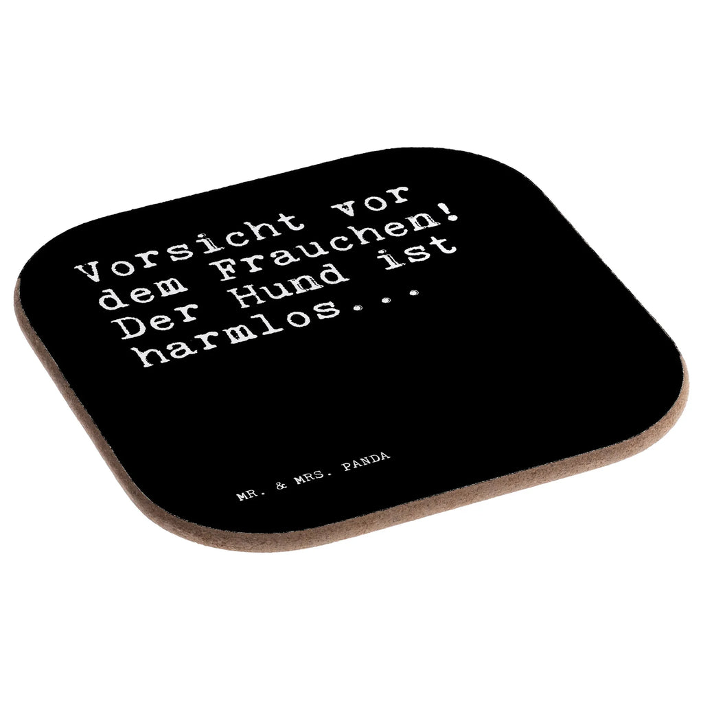 Square coaster Vorsicht vor dem Frauchen!... breakfast, presents, glass coasters, party, gift, gifts, Coasters, saying, sayings, funny, wisdom, quotes, Sayings Proverbs Wisdom Quotes Funny Wisdom Words