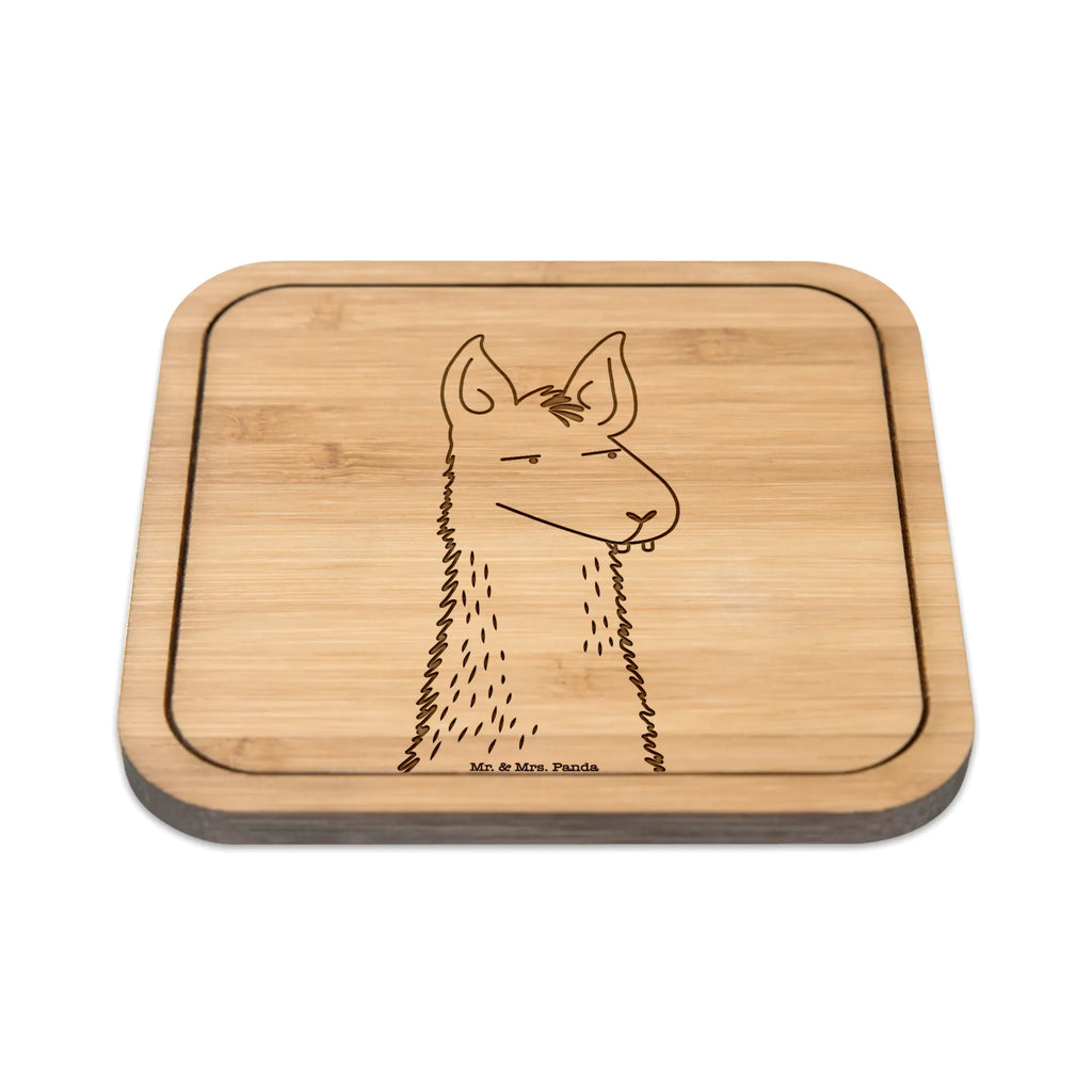 Square coaster llama head Annoyed square, coasters, gifts, set, presents, glass, glass coasters, glasses, giveaways, breakfast, gift, wood, party, Llama, llama, alpaca, trendy animal, partner, boss, lamas, office life, being annoyed, being right, office, apprentice, best friend, lama, girlfriend