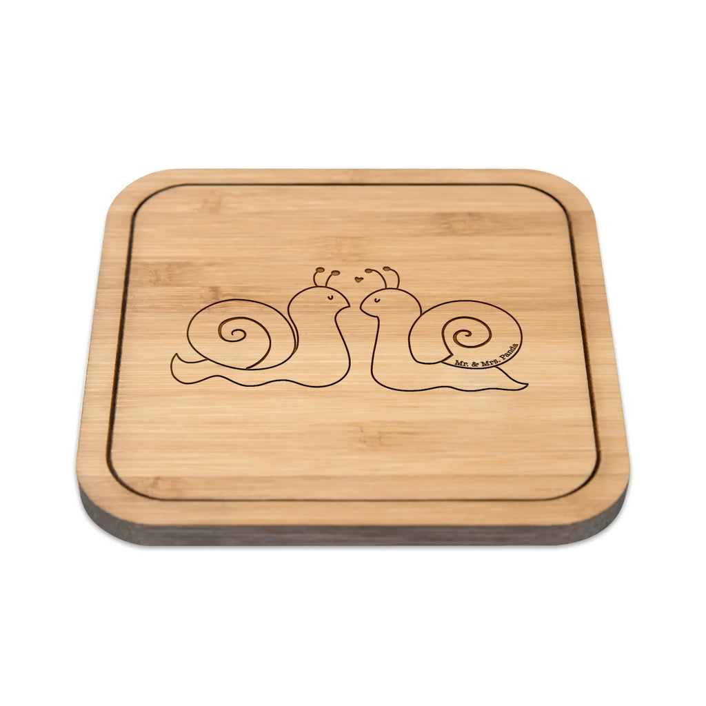 Square coaster Snails in love presents, coasters, breakfast, wood, set, square, giveaways, party, glass, gifts, glass coasters, glasses, gift, Love, Loving, Two, Together, Marriage, Engagement, Proposal of marriage, Love gift, gift for her, gift for him, anniversary gift