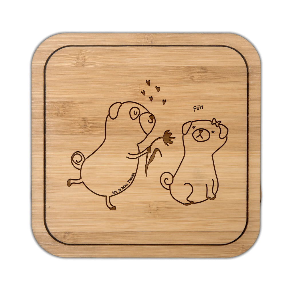 Square coaster pug In love set, square, glass, gifts, glasses, giveaways, presents, gift, party, breakfast, wood, glass coasters, coasters, dog, mutt, hound, woof, dog mama, dog breed, love dogs, love for dogs, dog decorative items, bag with dog print, funny gifts for dog owners, what do you give a dog lover, Christmas gifts for dogs, gifts for dogs, dog sayings, in love, boob, love saying. Engaged, dog love, love, gift friend, partner, Pug