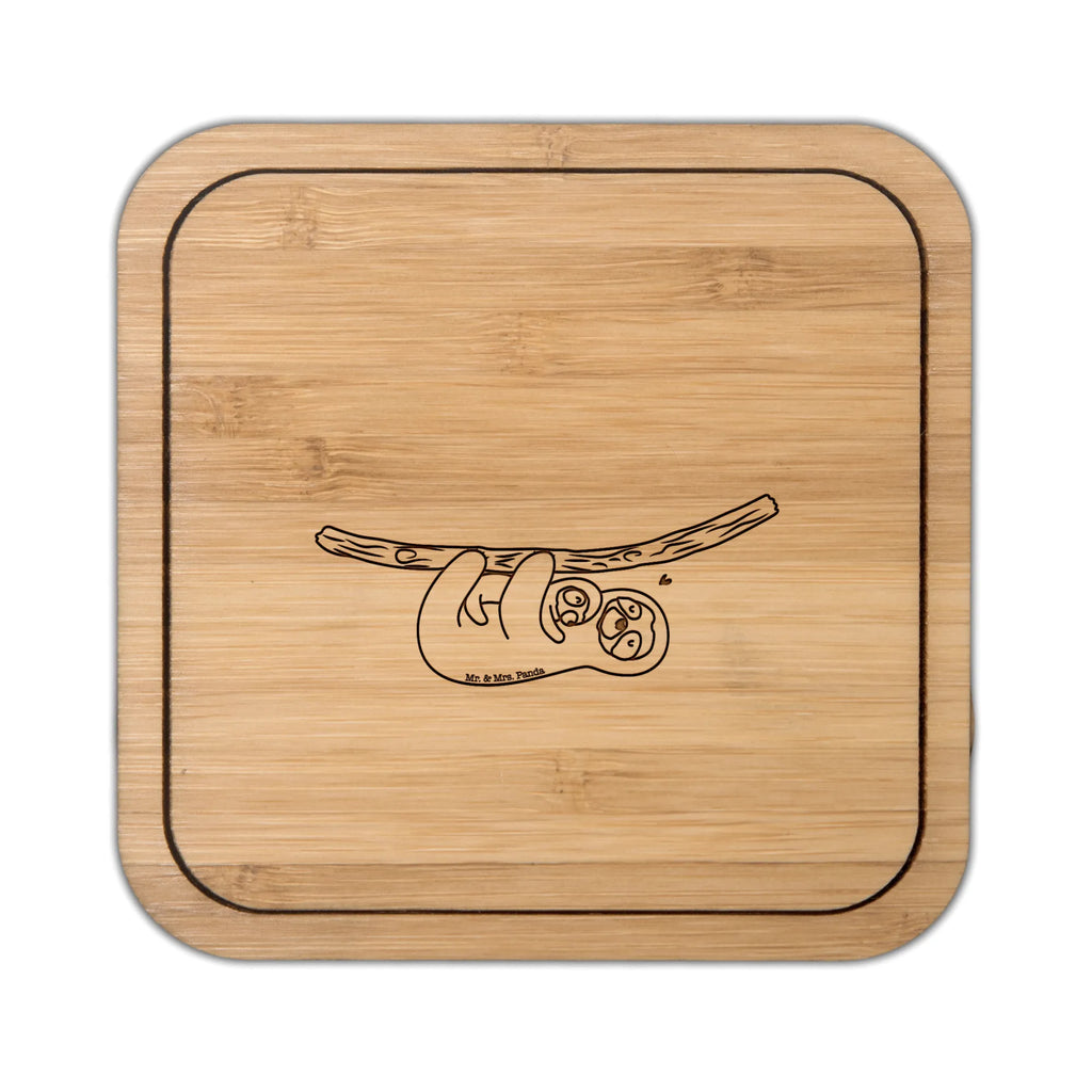 Square coaster sloth child breakfast, square, coasters, glass coasters, giveaways, glasses, glass, party, set, presents, gift, gifts, wood, Sloth, sloth, trend animal, birth, child, mother, mom, baby, love