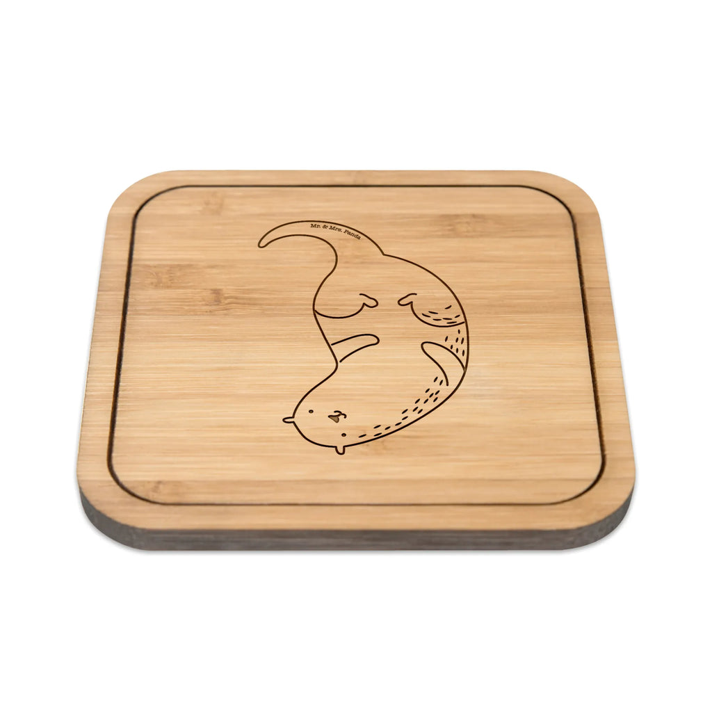 Square coaster otter upside down coasters, set, breakfast, glass coasters, party, gift, giveaways, presents, wood, square, gifts, glasses, glass, otter, marten, sea otter, European otter, water mammal, aquatic animal, baby otter, predator, water, otter gifts, animal lover, gift ideas for animal lovers, animal, mammal, water animal, gifts for people in love, Otter Sea Otter Lake Otter