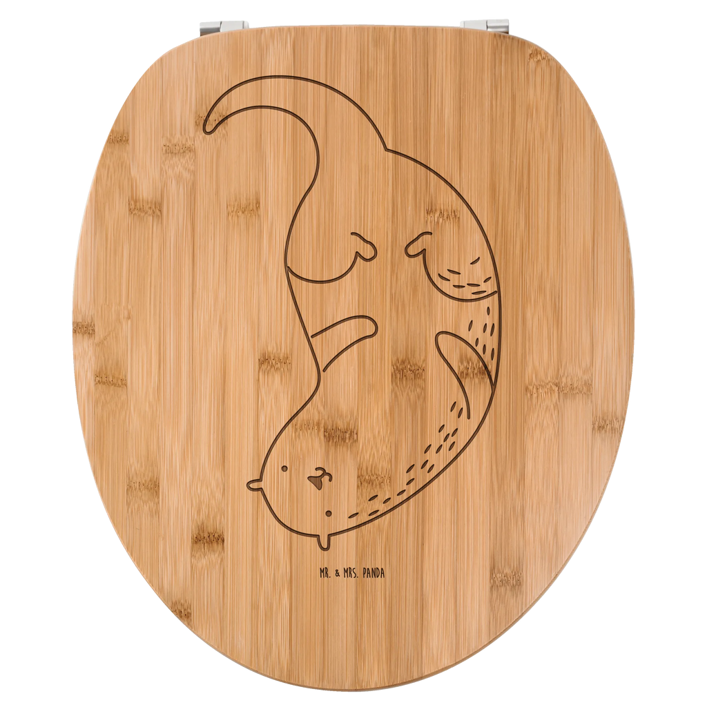 Toilet seat otter upside down bath, wood, engraving, gift, toilet lid, bathroom, toilet seat, bamboo, toilet cover, seat, toilet, nature, furniture, otter, marten, sea otter, European otter, water mammal, aquatic animal, baby otter, predator, water, otter gifts, animal lover, gift ideas for animal lovers, animal, mammal, water animal, gifts for people in love, Otter Sea Otter Lake Otter
