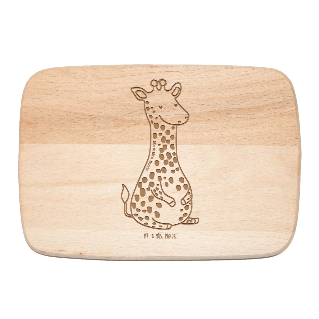 Frühstücksbrett Giraffe Zufrieden Holzbrett, Frühstücksbrett, Küchenbrett, Schneidebrett Holz, Frühstücksbrettchen, Schneidebrett, Afrika, Wildtiere, Giraffe, Abenteuer, Glück, Zufrieden
