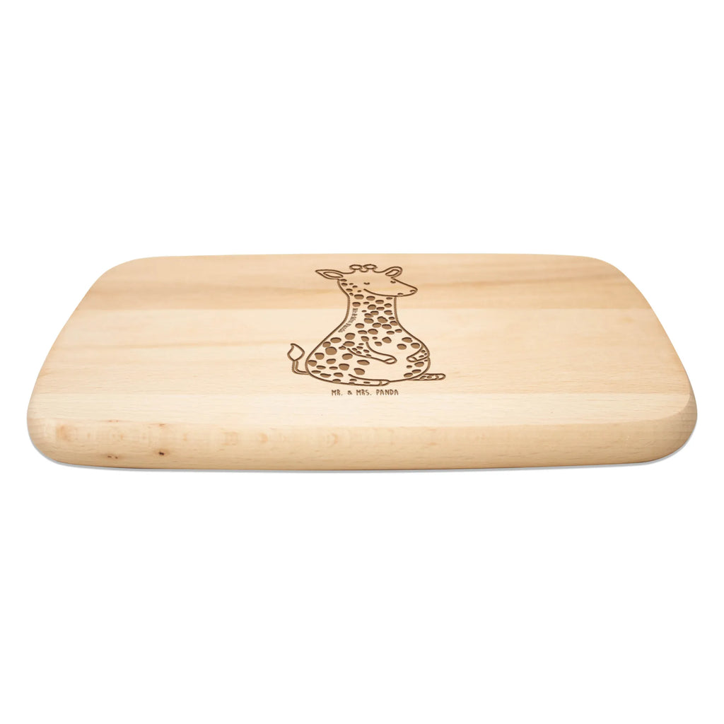 Frühstücksbrett Giraffe Zufrieden Holzbrett, Frühstücksbrett, Küchenbrett, Schneidebrett Holz, Frühstücksbrettchen, Schneidebrett, Afrika, Wildtiere, Giraffe, Abenteuer, Glück, Zufrieden