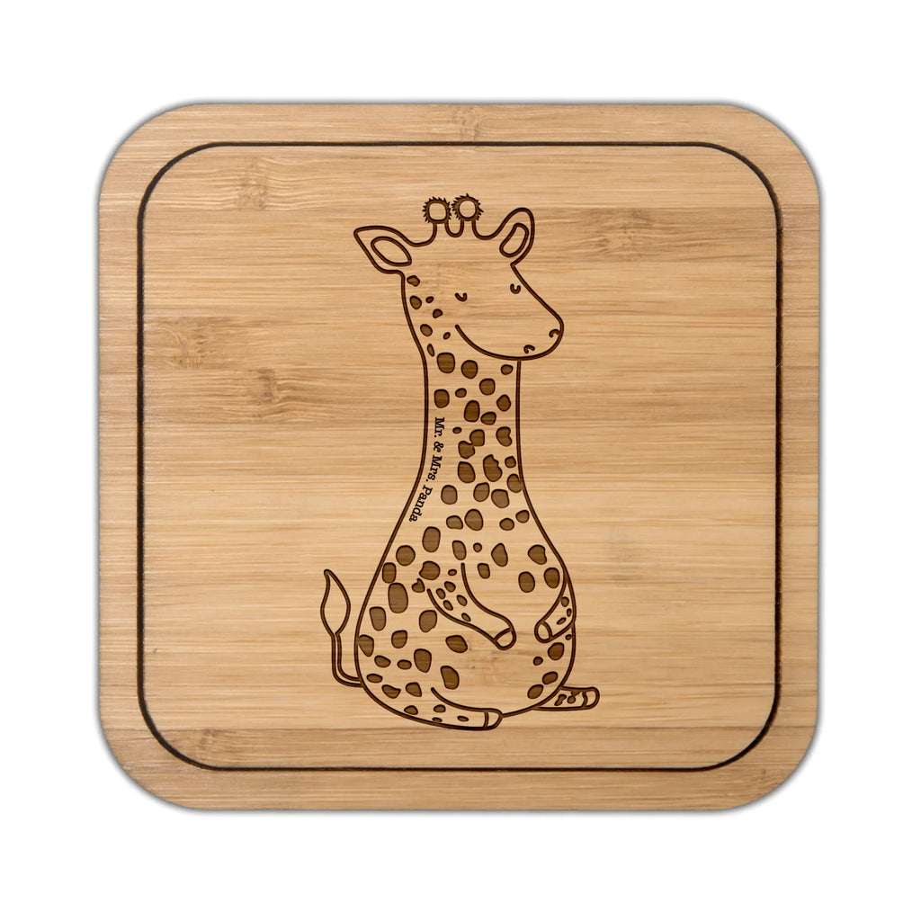 Square coaster giraffe Satisfied glasses, gift, wood, square, set, glass coasters, party, breakfast, coasters, giveaways, presents, glass, gifts, Africa, Happiness, Giraffe, Adventure