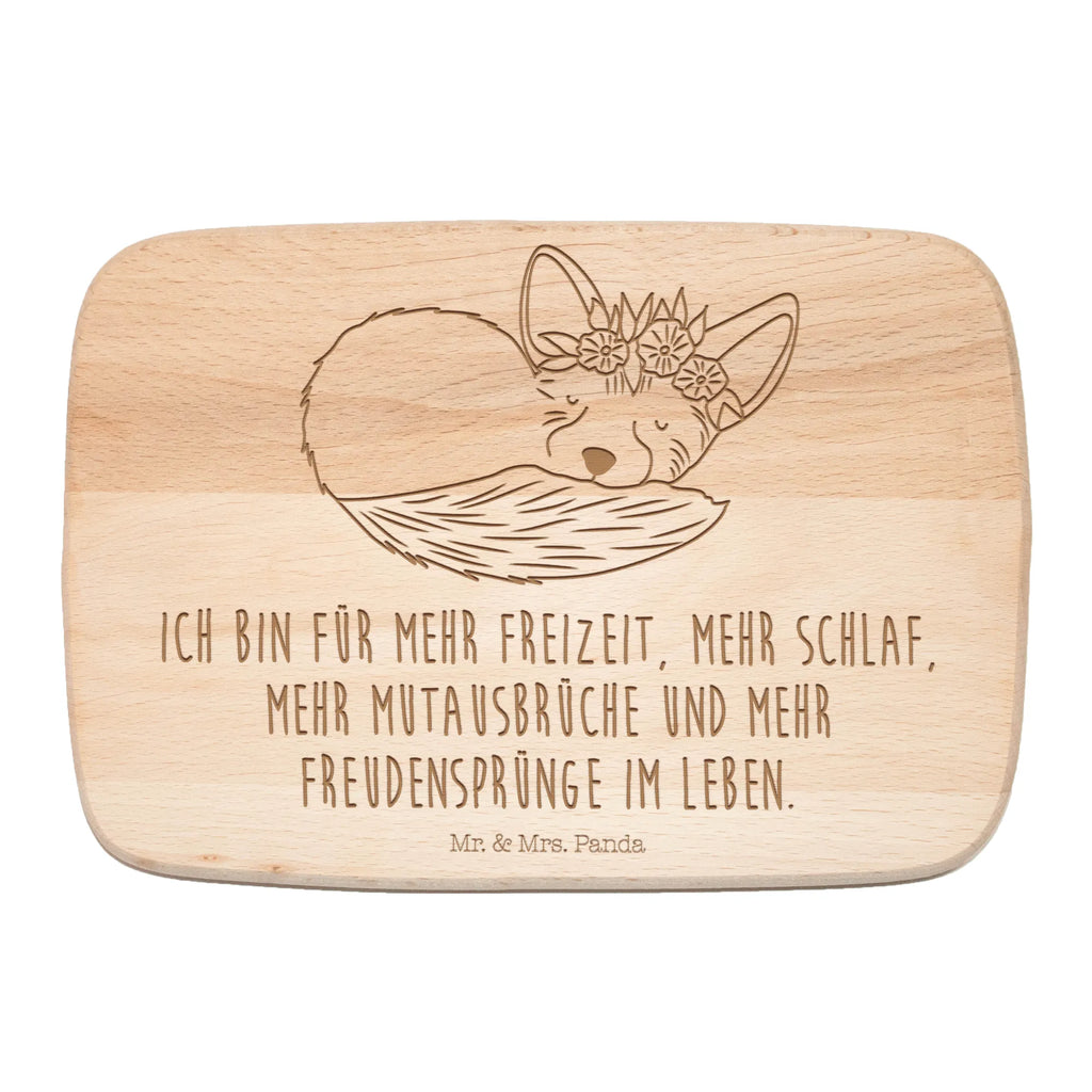 Küchenbrett Wüstenfuchs Blumen Frühstücksbrett, Schneidebrett Holz, Frühstücksbrettchen, Holzbrett, Schneidebrett, Küchenbrett, Afrika, Wildtiere, Wüste, Blumenkranz, Blumen, Glücklich, Wüstenfuchs
