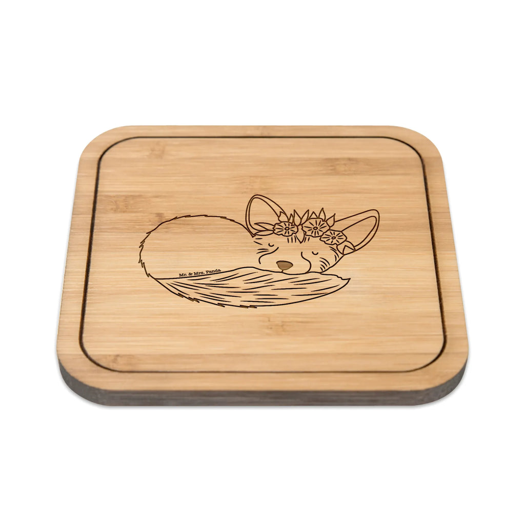 Square coaster desert fox Flower giveaways, glass coasters, square, glasses, set, breakfast, presents, coasters, party, gifts, wood, glass, gift, Africa, wreath of flowers, happy, desert fox, desert, flowers