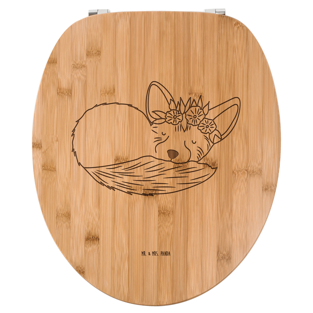 Deska sedesowa lis pustynny kwiaty Afryka, dzikie zwierzęta