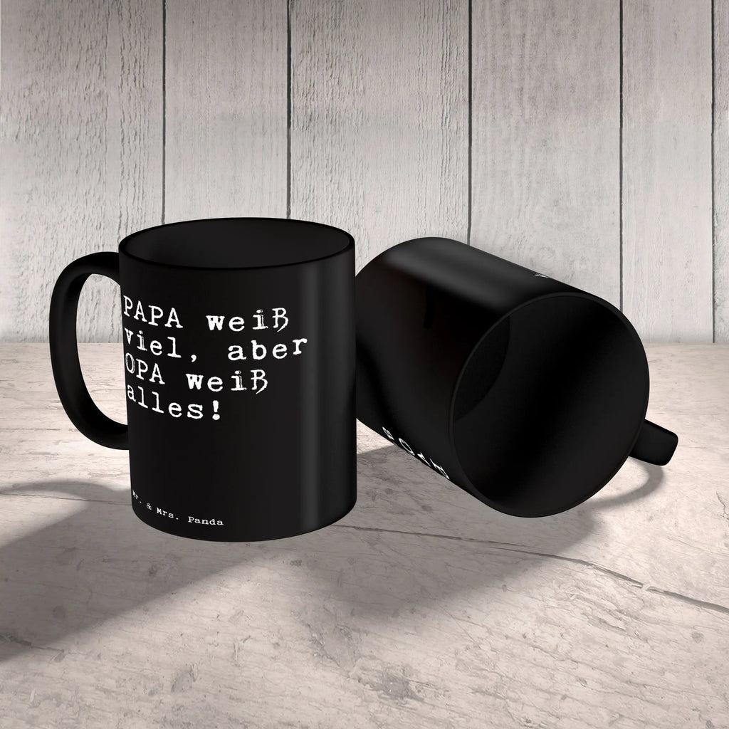 Tasse Sprüche und Zitate PAPA weiß viel, aber OPA weiß alles! Tasse, Geschenktasse, Kaffeetasse, Bürotasse, Porzellantasse, Tasse mit Zitaten, Teetasse, Keramiktasse, Tasse mit Motiven, Spruch, Sprüche, lustige Sprüche, Weisheiten, Zitate, Spruch Geschenke, Spruch Sprüche Weisheiten Zitate Lustig Weisheit Worte