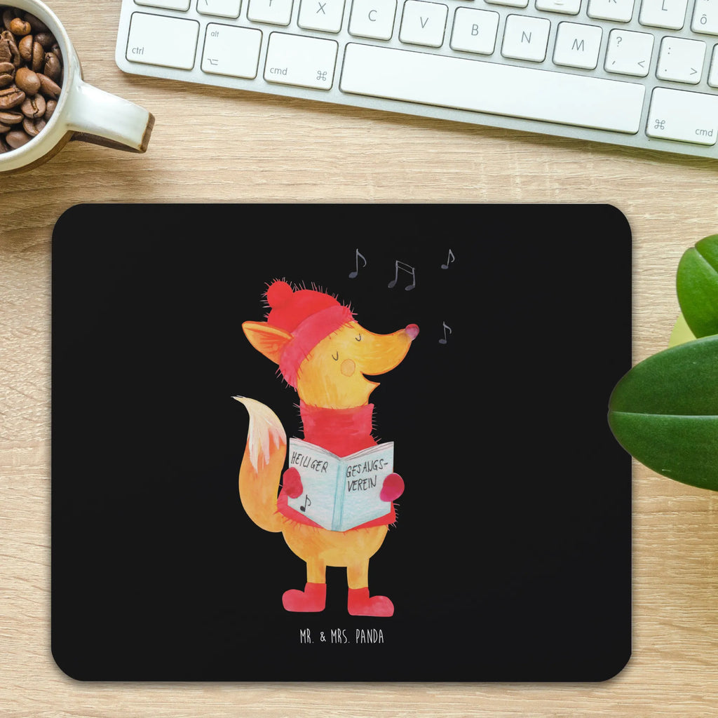 Podkładka pod mysz lis Śpiewak Zima, Boże Narodzenie, dekoracje świąteczne, Mikołaj, Adwent, Wigilia, zimowy motyw