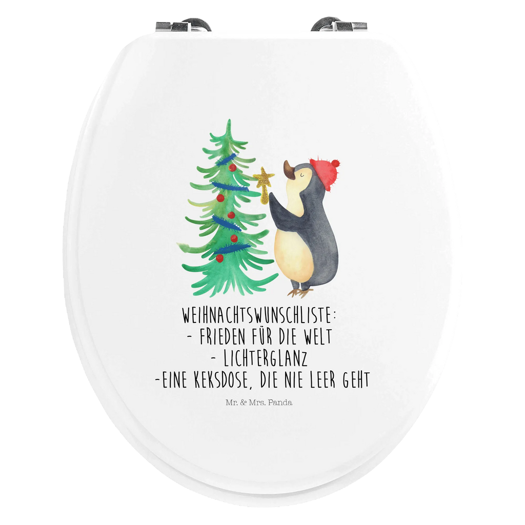 Motiv WC Sitz Pinguin Weihnachtsbaum Toilette, WC-Sitz, Toilettendeckel, Klodeckel, Klobrille, Winter, Weihnachten, Weihnachtsdeko, Nikolaus, Advent, Heiligabend, Wintermotiv, Pinguin