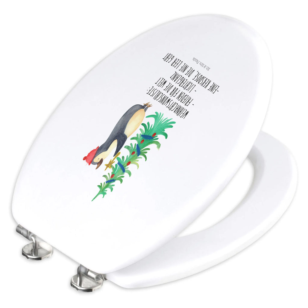 Motiv WC Sitz Pinguin Weihnachtsbaum Toilette, WC-Sitz, Toilettendeckel, Klodeckel, Klobrille, Winter, Weihnachten, Weihnachtsdeko, Nikolaus, Advent, Heiligabend, Wintermotiv, Pinguin