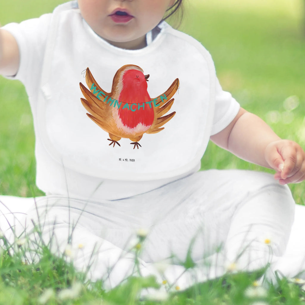 Organiczne śliniaczki rudzik Boże Narodzenie Zima, Boże Narodzenie, dekoracje świąteczne, Mikołaj, Adwent, Wigilia, zimowy motyw