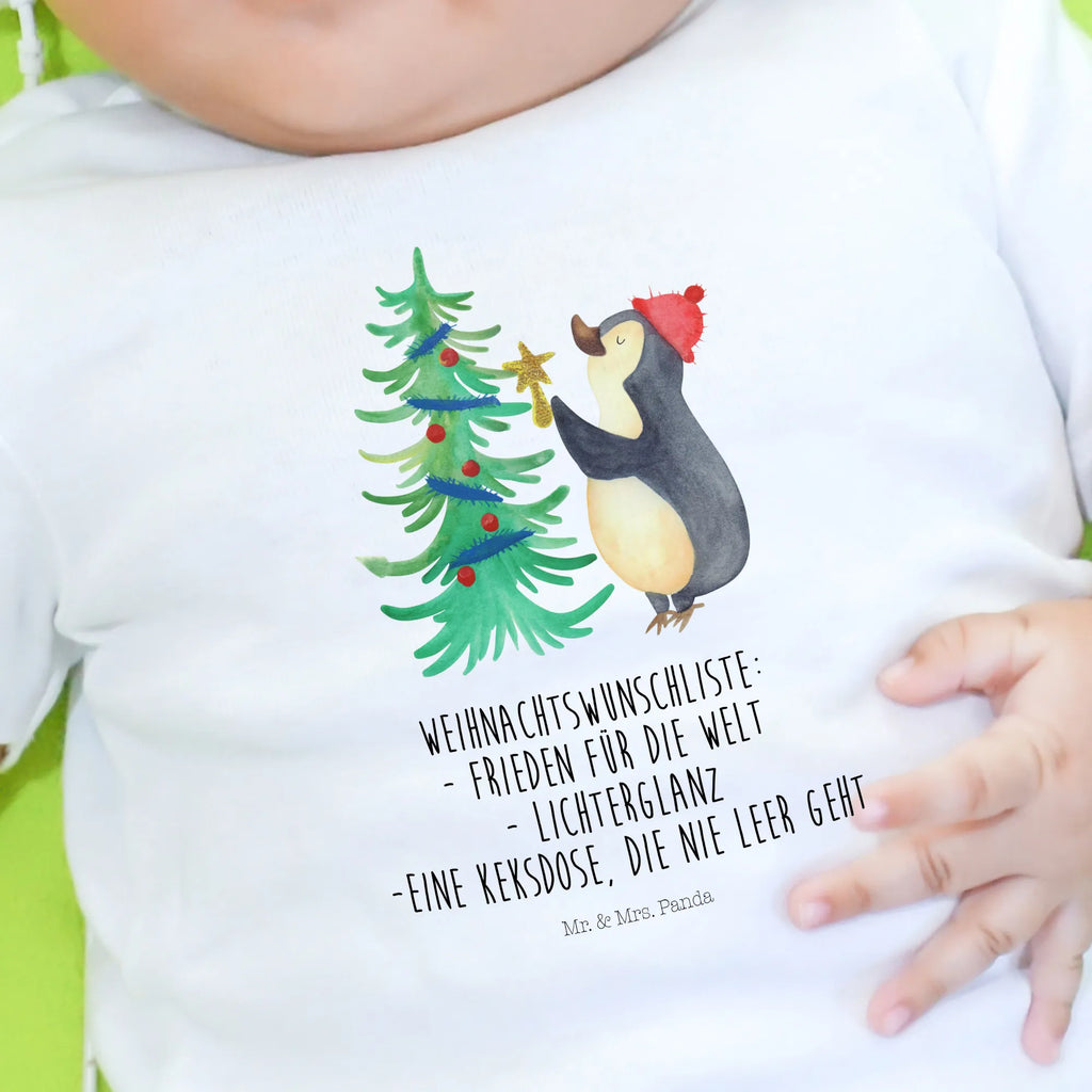 Organic Baby Shirt penguin Christmas tree Winter, Christmas, Christmas time, snow, Penguin