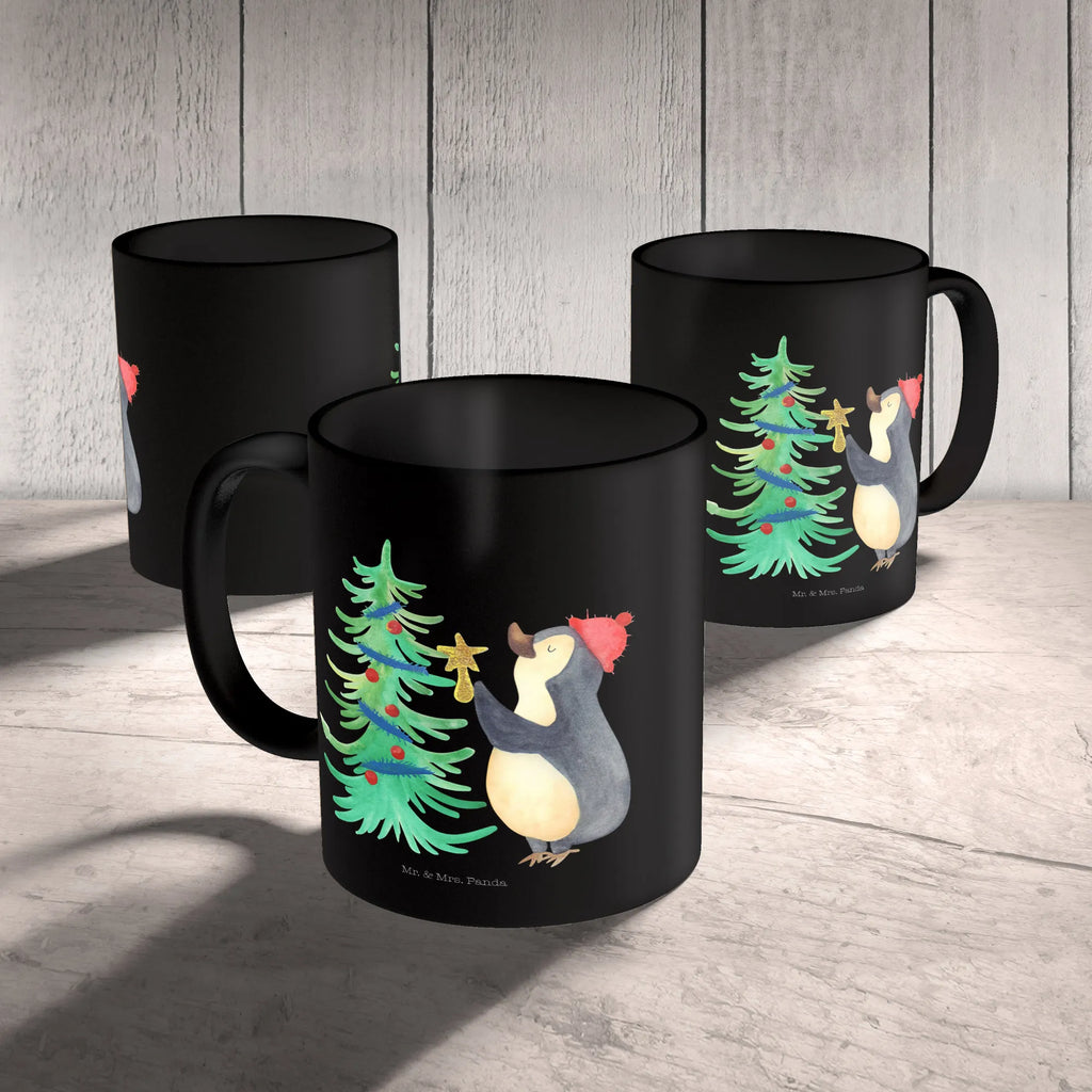 Tasse Pinguin Weihnachtsbaum Kaffeetasse, Geschenktasse, Bürotasse, Tasse, Teetasse, Tasse mit Motiven, Porzellantasse, Tasse mit Zitaten, Keramiktasse, Winter, Weihnachten, Weihnachtsdeko, Nikolaus, Advent, Heiligabend, Wintermotiv, Pinguin