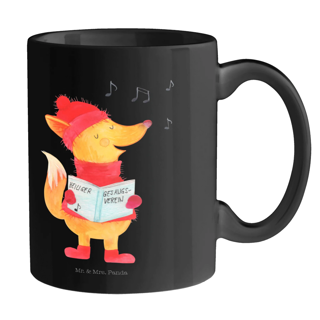 Kubek lis Śpiewak Tasse mit Zitaten, Bürotasse, Keramiktasse, Kaffeetasse, Teetasse, Tasse, Porzellantasse, Geschenktasse, Tasse mit Motiven, Winter, Weihnachten, Weihnachtsdeko, Nikolaus, Advent, Heiligabend, Wintermotiv, Singen, Sänger, Füchse, Fuchs, Geschenk Sänger, Weihnachtslieder
