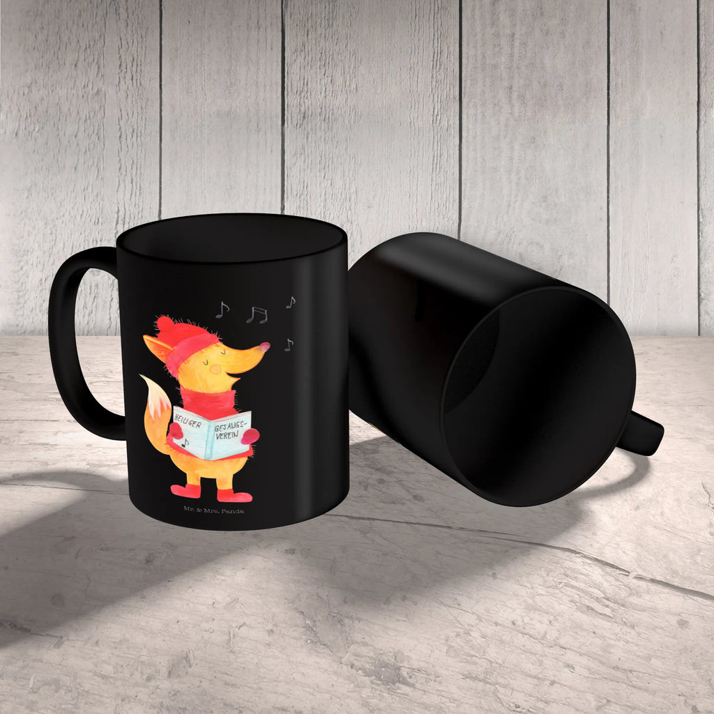 Kubek lis Śpiewak Tasse mit Zitaten, Bürotasse, Keramiktasse, Kaffeetasse, Teetasse, Tasse, Porzellantasse, Geschenktasse, Tasse mit Motiven, Winter, Weihnachten, Weihnachtsdeko, Nikolaus, Advent, Heiligabend, Wintermotiv, Singen, Sänger, Füchse, Fuchs, Geschenk Sänger, Weihnachtslieder