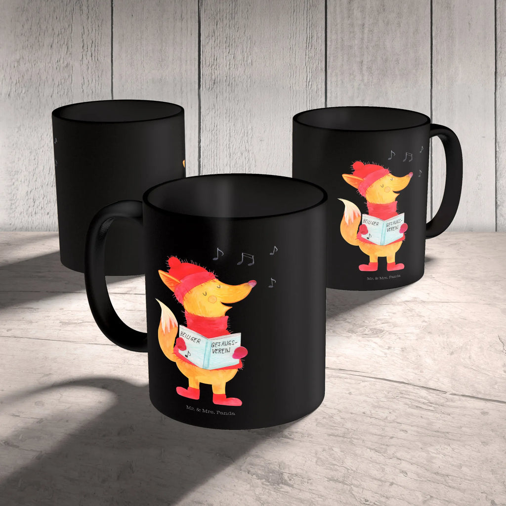 Kubek lis Śpiewak Tasse mit Zitaten, Bürotasse, Keramiktasse, Kaffeetasse, Teetasse, Tasse, Porzellantasse, Geschenktasse, Tasse mit Motiven, Winter, Weihnachten, Weihnachtsdeko, Nikolaus, Advent, Heiligabend, Wintermotiv, Singen, Sänger, Füchse, Fuchs, Geschenk Sänger, Weihnachtslieder