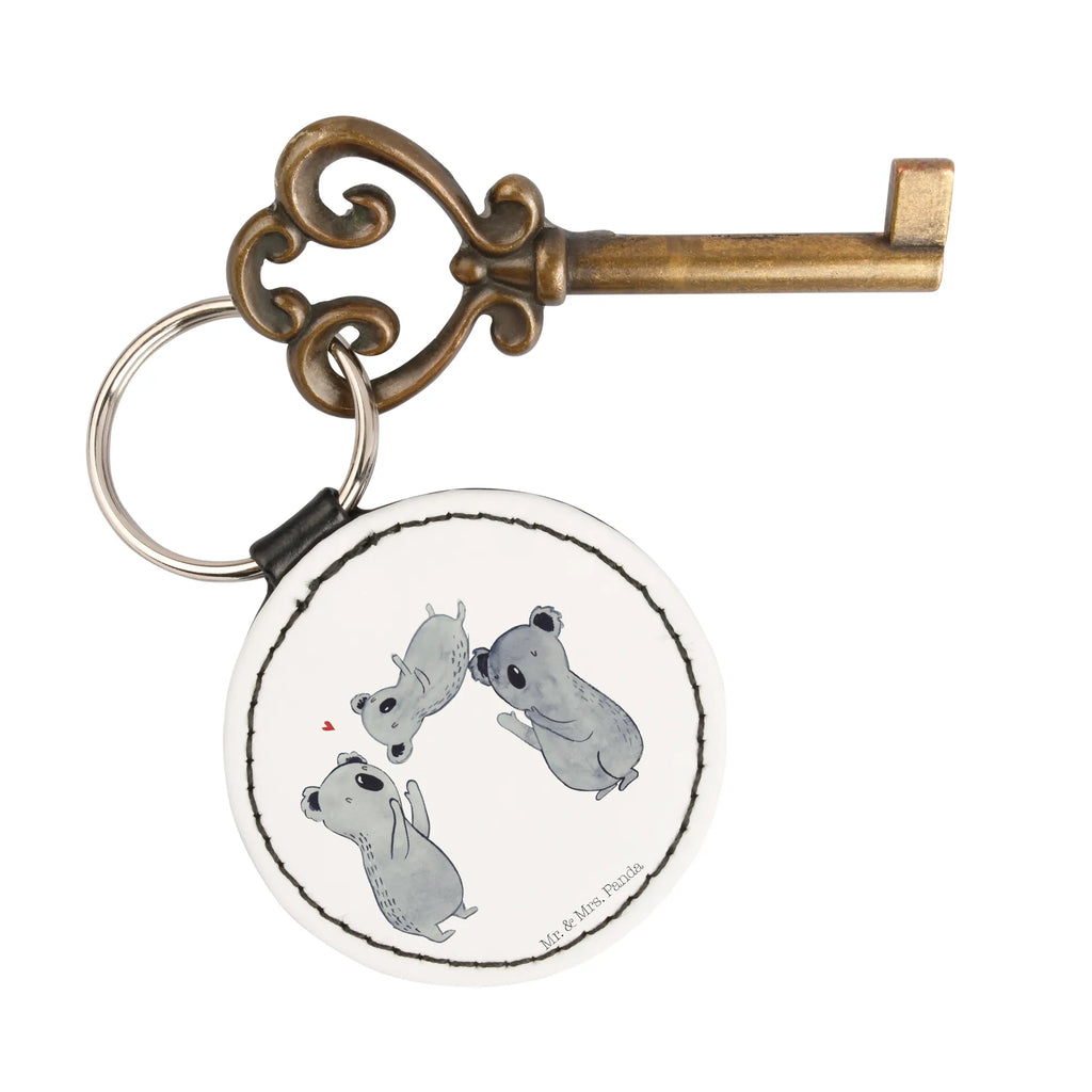 Okrągły brelok Koale Świętować Urodziny, prezent urodzinowy, prezent