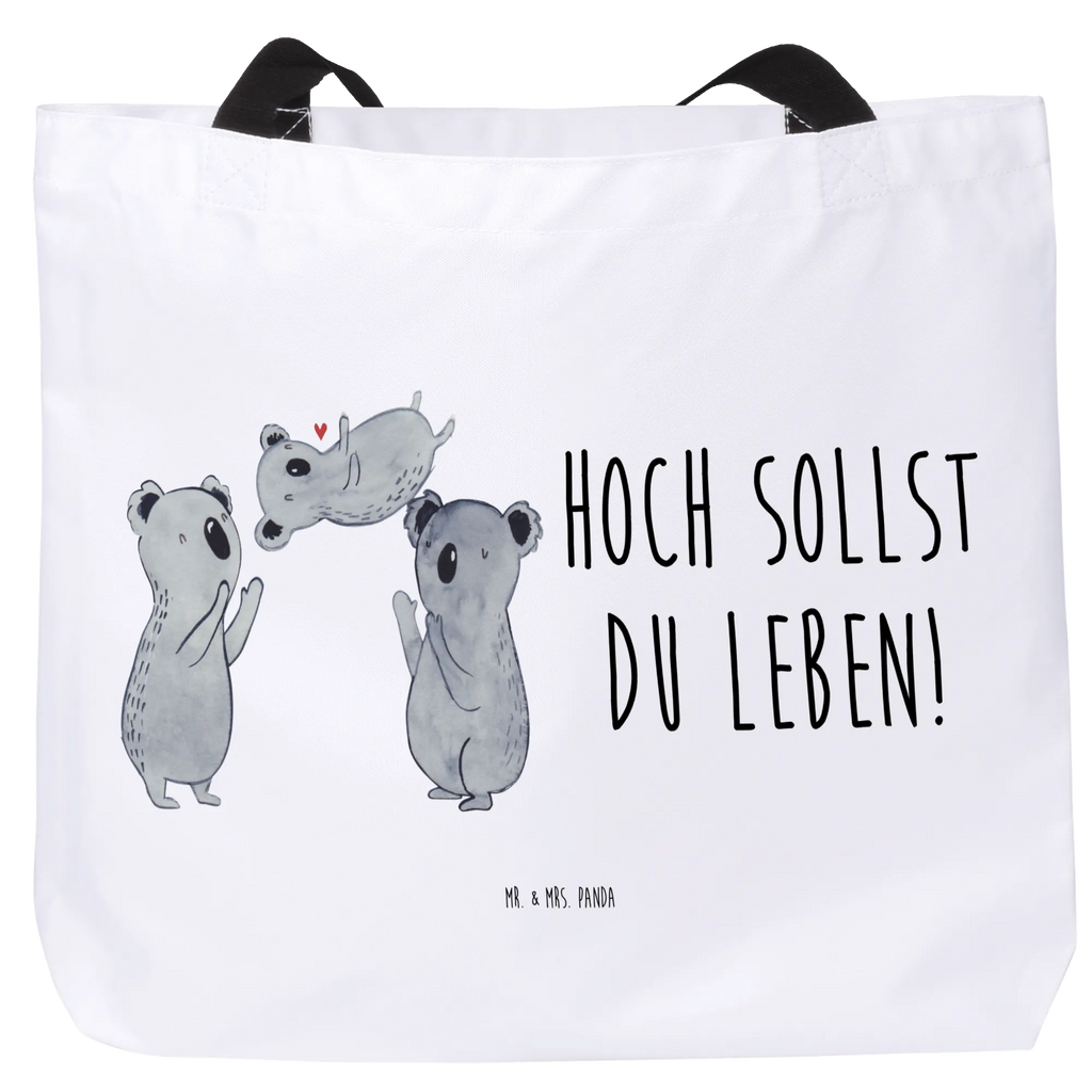 Shopper Koale Świętować Einkaufsbeutel, Strandtasche, Schulbeutel, Beutel, Freizeittasche, Shopper, XL, Tragebeutel, Schultasche, Ausflug, Alltagstasche, Stofftasche, Schultertasche, Einkaufstasche, XXL Tasche, Tüte, Geschenk, Geburtstag, Geburtstagsgeschenk, Eltern, Liebe, Herz, Kind, Koala, Familie