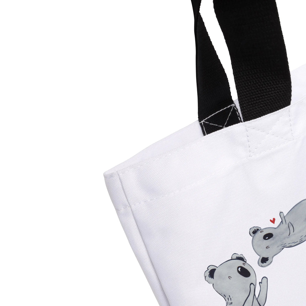 Shopper Koale Świętować Einkaufsbeutel, Strandtasche, Schulbeutel, Beutel, Freizeittasche, Shopper, XL, Tragebeutel, Schultasche, Ausflug, Alltagstasche, Stofftasche, Schultertasche, Einkaufstasche, XXL Tasche, Tüte, Geschenk, Geburtstag, Geburtstagsgeschenk, Eltern, Liebe, Herz, Kind, Koala, Familie