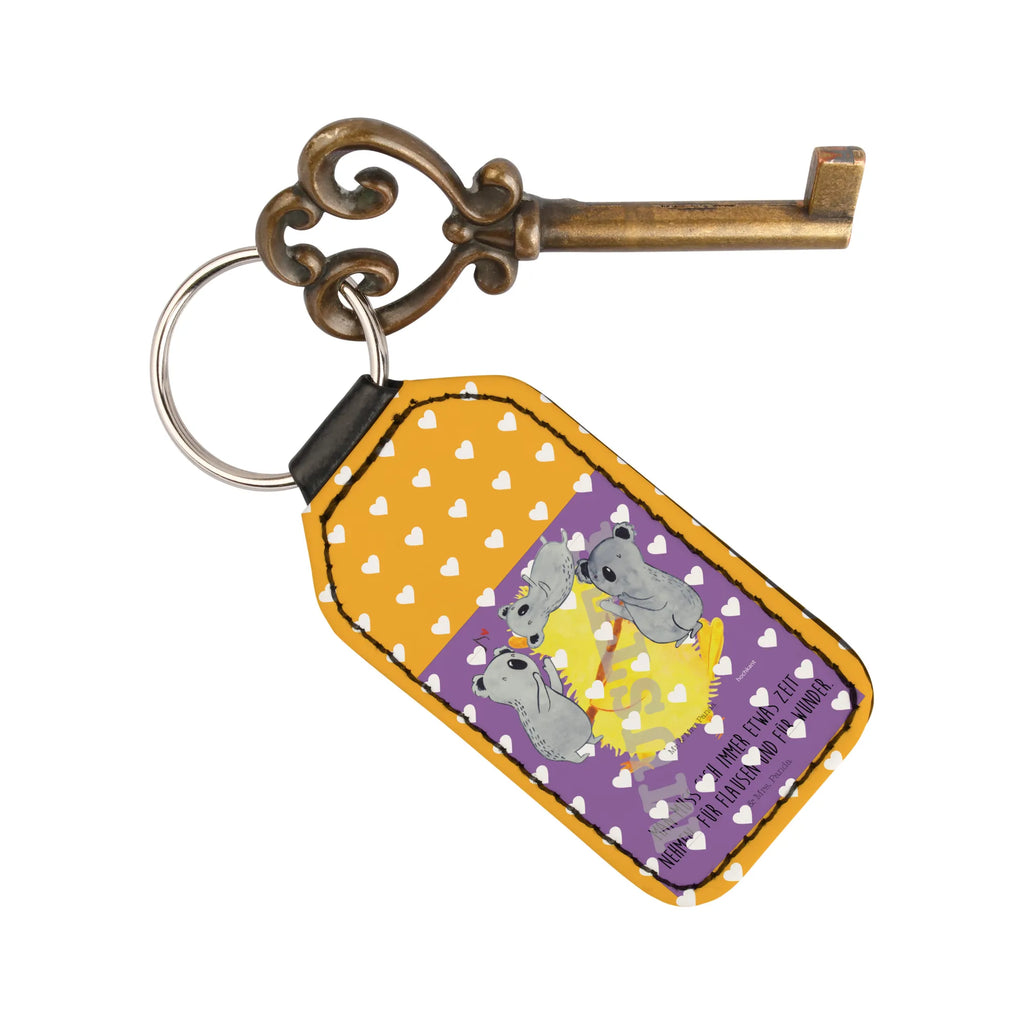 Prostokątny brelok Koale Świętować Urodziny, prezent urodzinowy, prezent