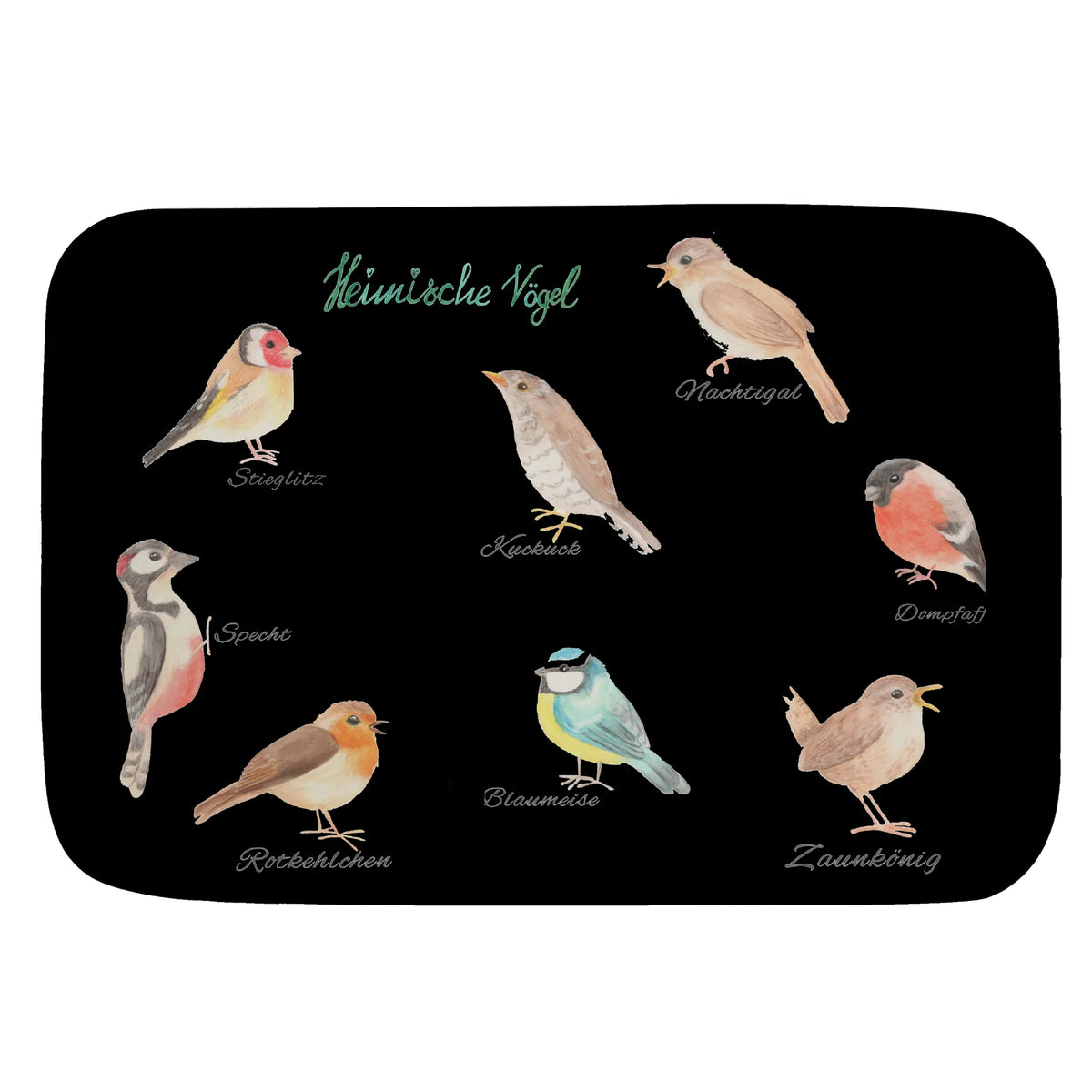 Bath mat Native birds non-slip, Bath rug, Bath mat, Shower mat, Nature, joy of life, love, Native birds, Birds