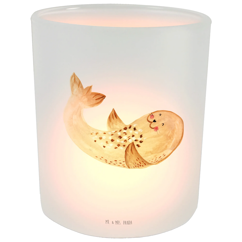 Lantern seal Lay tealight holder, Wind light, glass tealight, small animals, cute, funny, cute animal motives, hand drawn, small world, funny sayings, good mood, happy, gifts, gift ideas, special gifts, animal lover, card, laughter, seal, seals, sea animal, North Sea, joy, Seal, beach, Baltic Sea