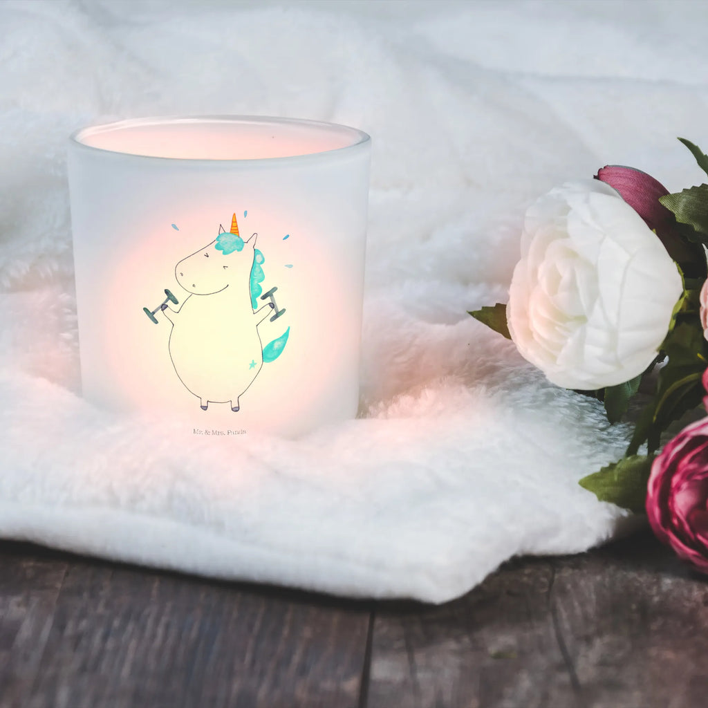 Lantern unicorn fitness tealight holder, glass tealight, Wind light, unicorn, unicorns, model, Dieting, Unicorn, English, Diet, Fitnessstudio, Unicorns, Sixpack, Fitness, Gym, Sports