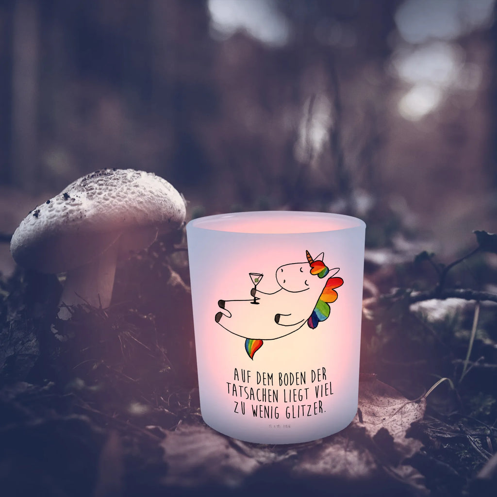 Lantern unicorn cocktail tealight holder, Wind light, glass tealight, unicorn, unicorns, party, birthday, celebrating, girlfriend gift, fun, girlfriend present, rum, champagne, caipirinha