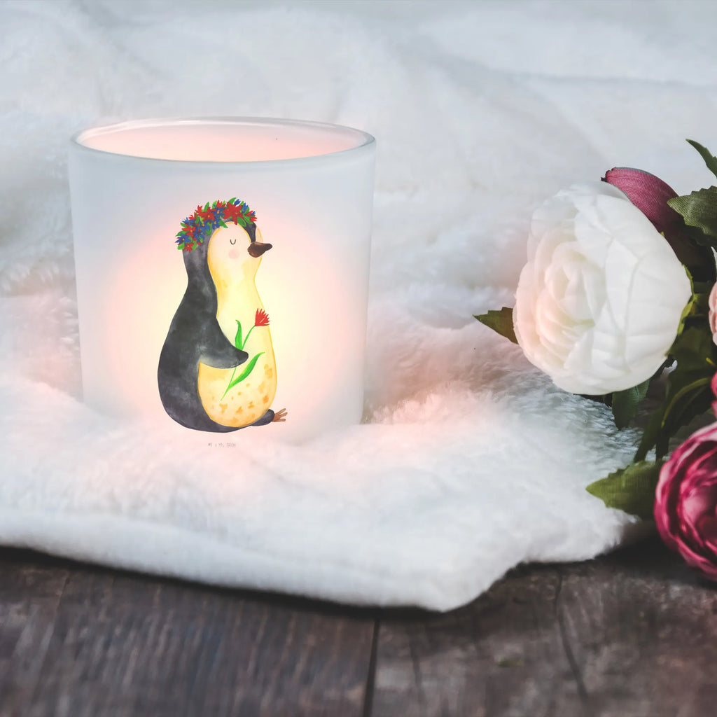 Lantern Penguin Flower glass tealight, tealight holder, Wind light, Penguin, North Pole, Winter, Penguins, life, penguins, goals in life, wishes, love of life, universe, motivation, lovesickness, gift idea, goals, wreath of flowers