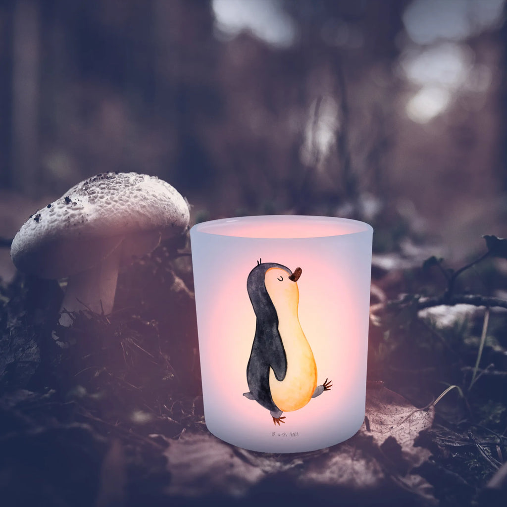 Lantern Penguin march glass tealight, tealight holder, Wind light, Penguin, North Pole, Winter, Penguins, brother, penguins, family, sister, late riser, penguin, early riser