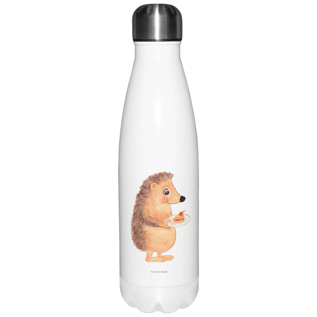Insulated bottle Hedgehog piece of cake Thermos, Thermos bottle, Thermos bottle 500ml, Thermos bottles, stainless steel, small animals, cute, funny, cute animal motives, hand drawn, small world, funny sayings, good mood, happy, gifts, gift ideas, special gifts, animal lover, card, food saying, invitation party, birthday cake, hedgehog, cake, bake cake, baking gift
