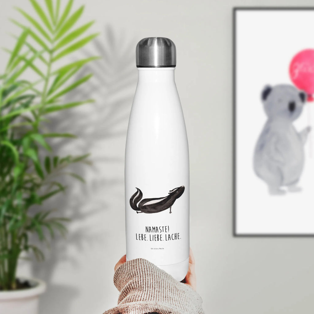 Insulated bottle skunk yoga Outdoorflasche, isolierflaschen, isolier trinkflasche, thermobottle, Trinkflasche Isoliert, metallflasche, Thermos, Thermosflasche, Getränkeflasche, Trinkbehälter, Thermoflasche Edelstahl, Trinkgefäß, trinkflaschen, edelstahl wasserflasche, Isolierflasche, Wasserflasche, Thermoflasche, thermo trinkflasche, edelstahl isolierflasche, Trinkflasche, reiseflasche, Edelstahl Trinkflasche, flasche aus edelstahl, isolierbehälter, wanderflasche, Edelstahlflasche, thermosflaschen, Vakuumflasche, thermobehälter, Stinktier, Skunk, Lache, Lebe, Stinker, Liebe, Raubtier, Namaste, Stinki, Yoga, Wildtier