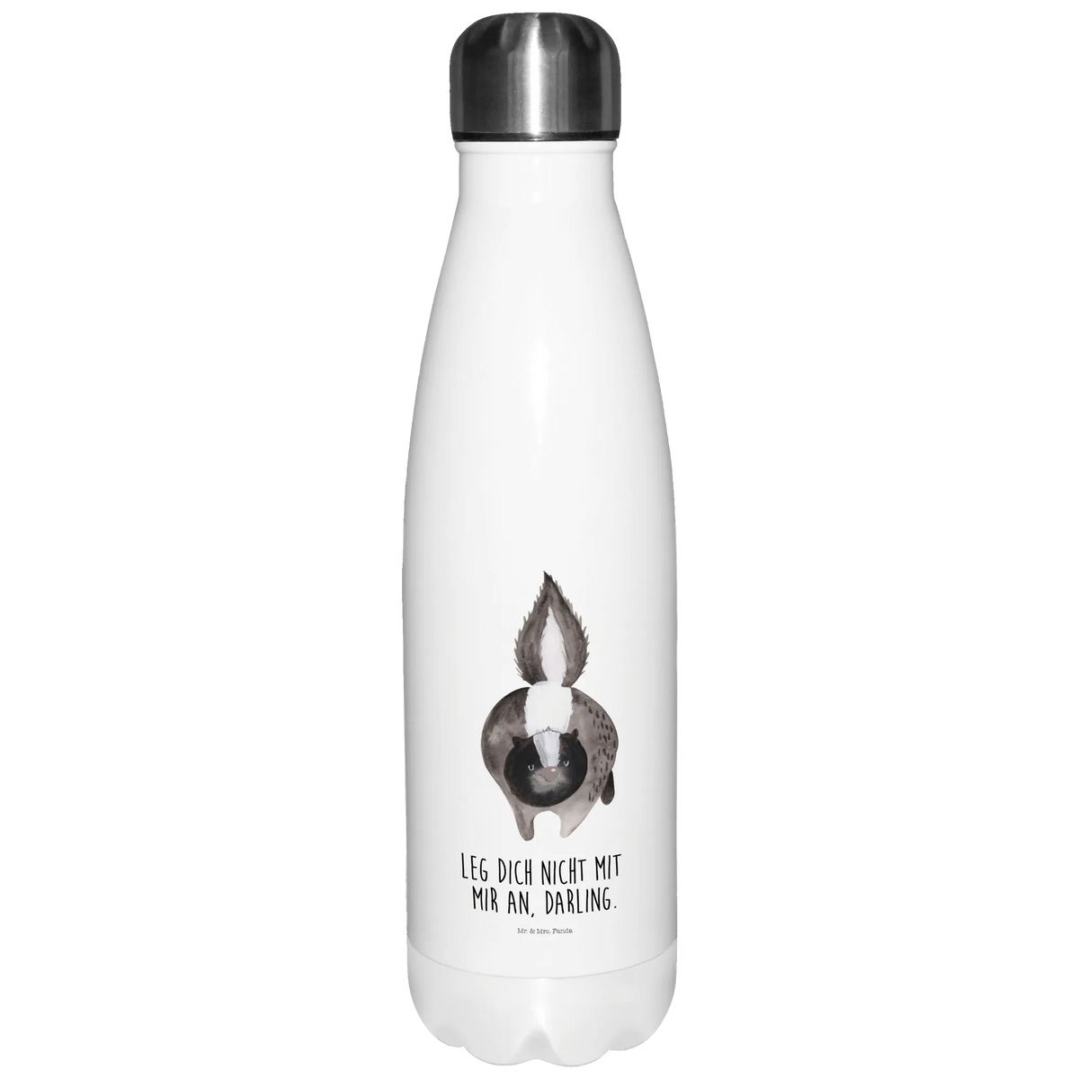 Insulated bottle skunk attack Thermos bottle, stainless steel, Thermos, Thermos bottles, Thermos bottle 500ml, Skunk, threatening, skunk, stinky, wild animal, angry, predator, stinker