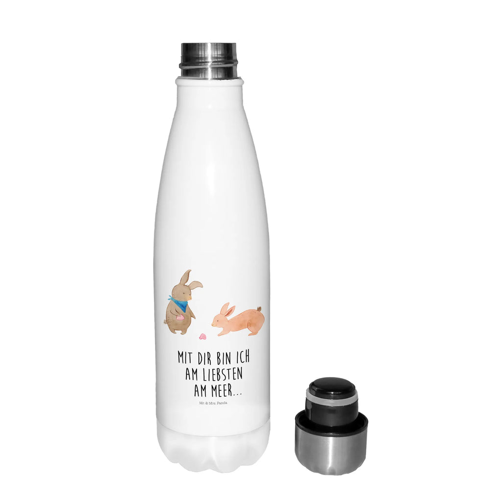 Insulated bottle Bunnies with seashell Thermos bottle 500ml, Thermos, Thermos bottle, stainless steel, Thermos bottles, Family, Father's Day, Mother's Day, brother, sister, Mom, Dad, BFF, collecting shells, rabbits, shells, best friend, best friends, sea, girlfriends, girlfriend