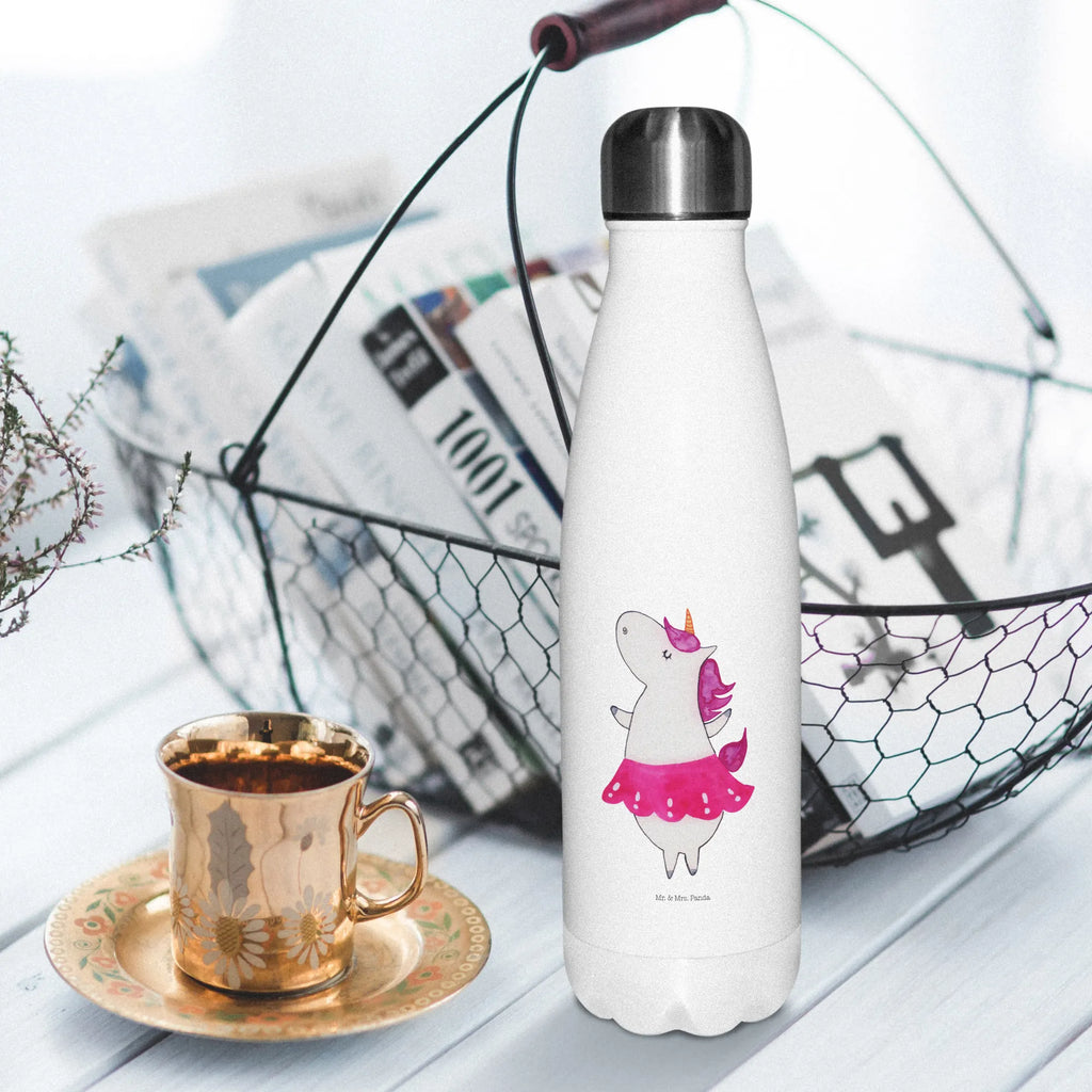 Insulated bottle unicorn ballerina Thermos bottle, Thermos bottles, Thermos, Thermos bottle 500ml, stainless steel, unicorn, unicorns, Dancer gift, dancer present, Unicorn, Einhorn, Celebration, Fun, Dancing, English, Ballerina, Flat, Party