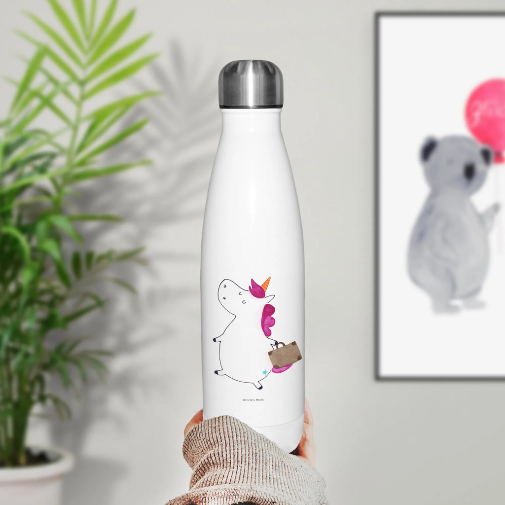 Insulated bottle unicorn Suitcase stainless steel, Thermos bottles, Thermos, Thermos bottle 500ml, Thermos bottle, unicorn, unicorns, suitcase, adventure, traveler gift, Unicorn, traveling, luggage, travel, holiday present