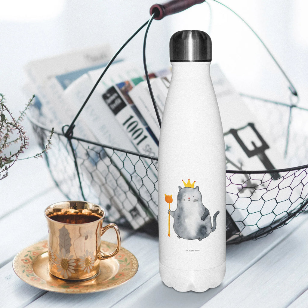 Insulated bottle Cat king Thermos, stainless steel, Thermos bottles, Thermos bottle 500ml, Thermos bottle, cat, tomcat, kitty, meow, kitten, housecat, mama cat, love cats, cat image, cat fan, cat lover, cat fancier, cat decoration, gift for cat lover, cat owner, funny cats, cat sayings, cat motto, funny cat gifts, fan merchandise, cat stuff, animal lover, apartment, cats, queen, family, pussy, moving in, move, tenement, first own apartment, king, pet